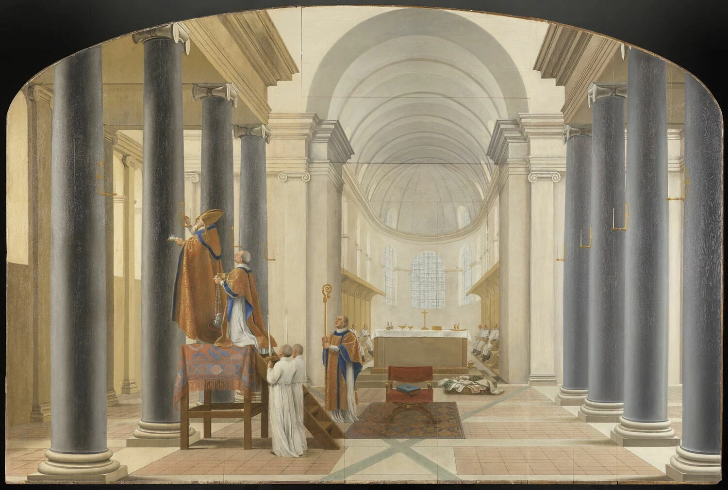 Eustache Le Sueur - Dedicazione di una chiesa certosina, Louvre, Parigi